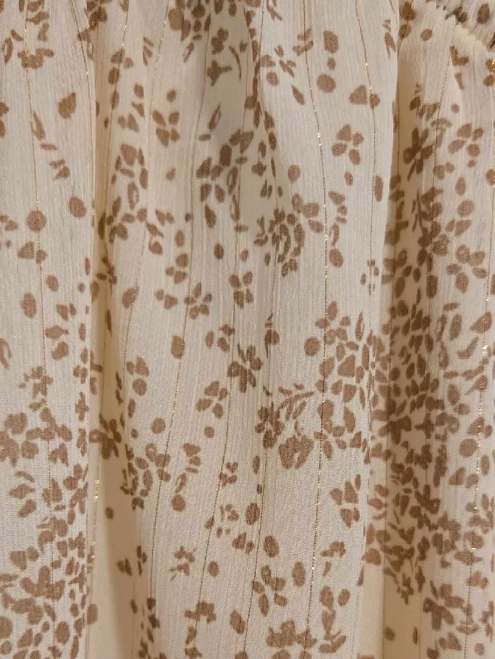 NWT Sienna Sky Cream Floral Smocked V-Neck Midi Dress - Picture 6 of 9